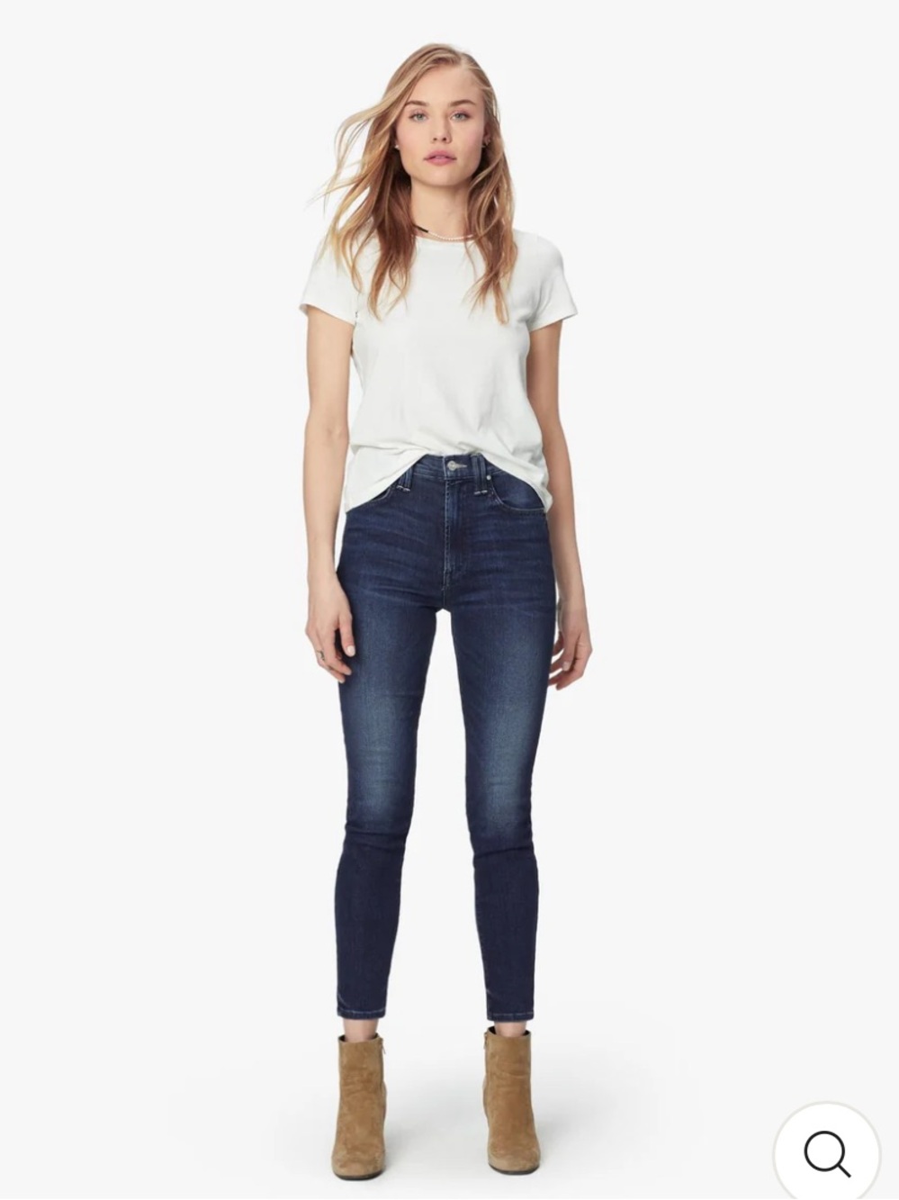 Mother Denim The Diamond Swooner Tongue & Chic Dark Wash Jeans Size 27